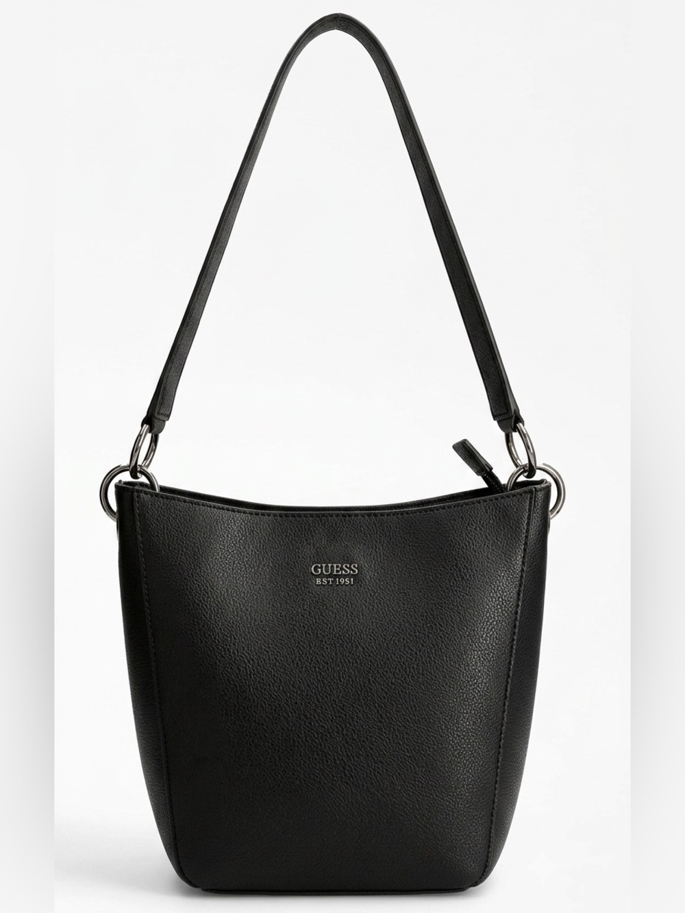 Guess Black Shoulder Bag with Logo Office Summer Spring Fall Preppy Academia